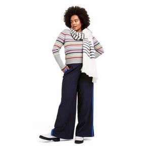 La ligne x target crew neck stripped sweater nwt